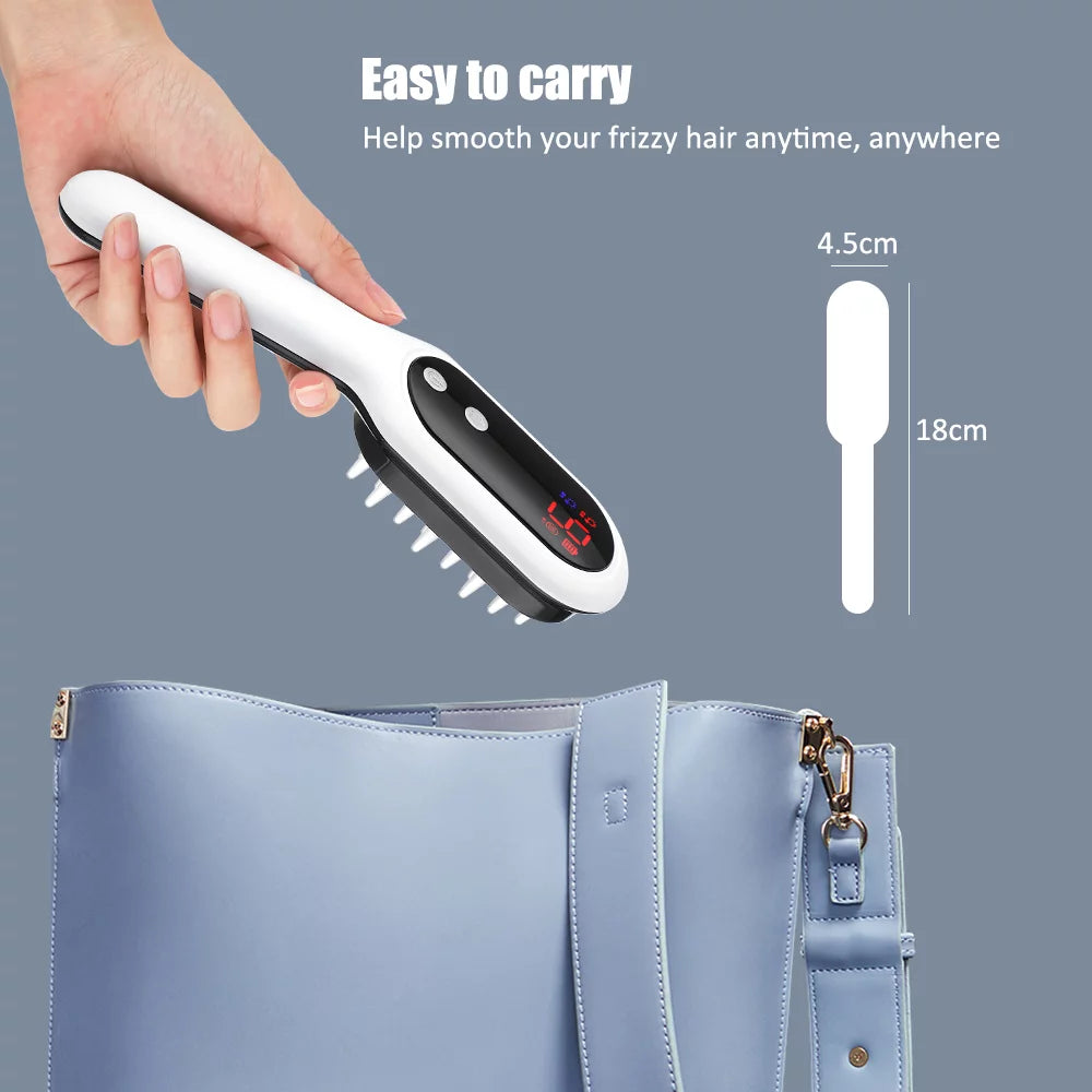 CrownElixer™ | Laser Hair Regrowth Comb – Red/Blue Light & Vibration Therapy for Hair Loss