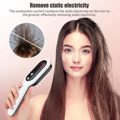 CrownElixer™ | Laser Hair Regrowth Comb – Red/Blue Light & Vibration Therapy for Hair Loss