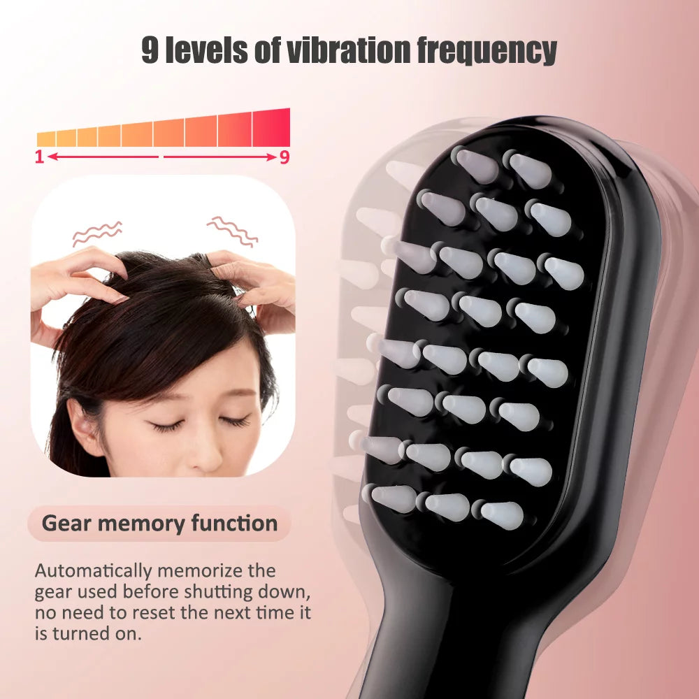 CrownElixer™ | Laser Hair Regrowth Comb – Red/Blue Light & Vibration Therapy for Hair Loss