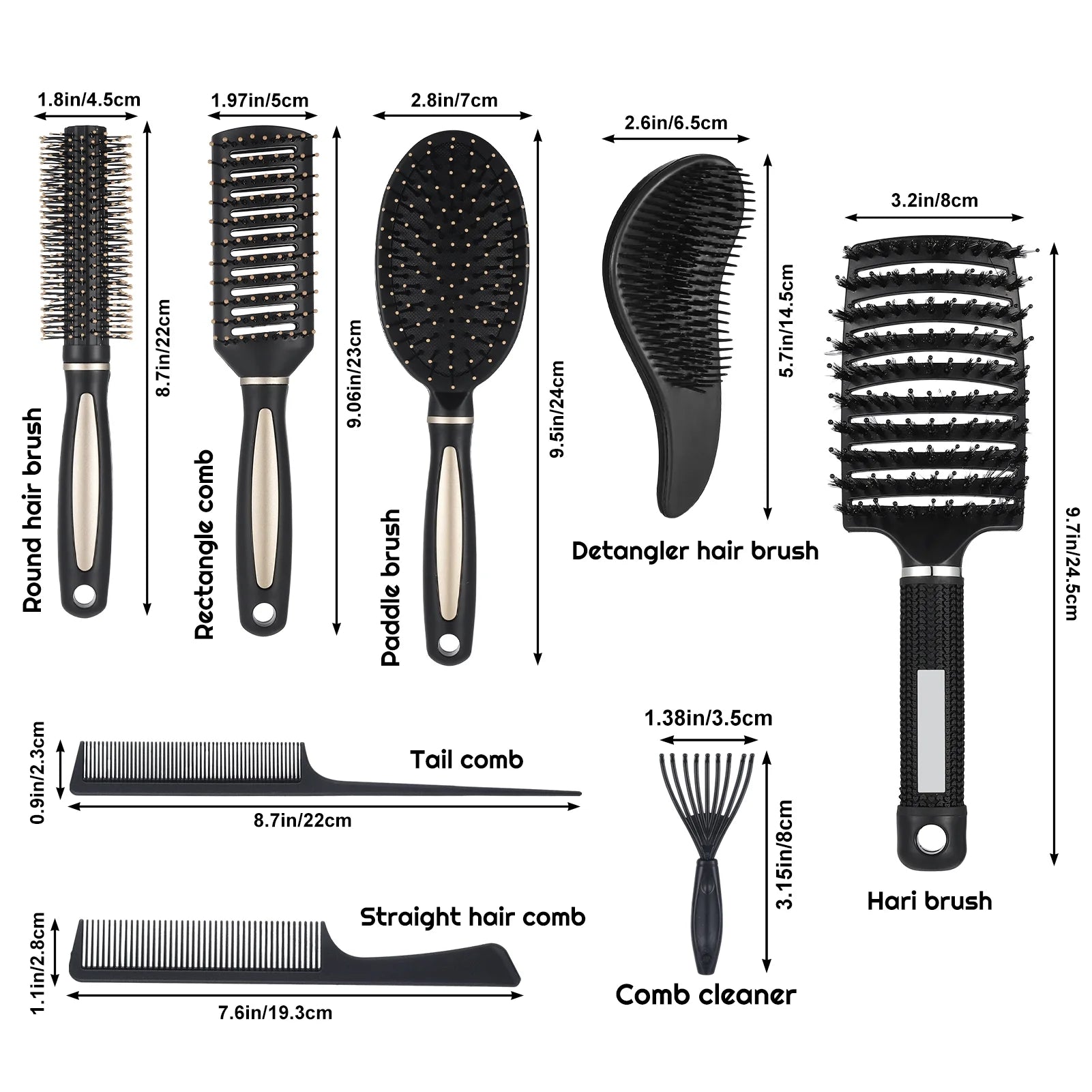 CrownElixer™ | 8 Pack Hair Combs